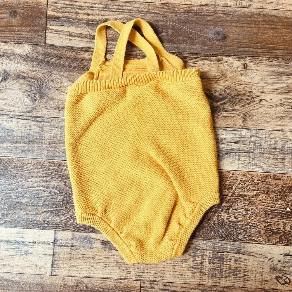 Hanna Andersson Knit Romper Unisex Baby 12-18m Chick Criss‎ Cross Spring